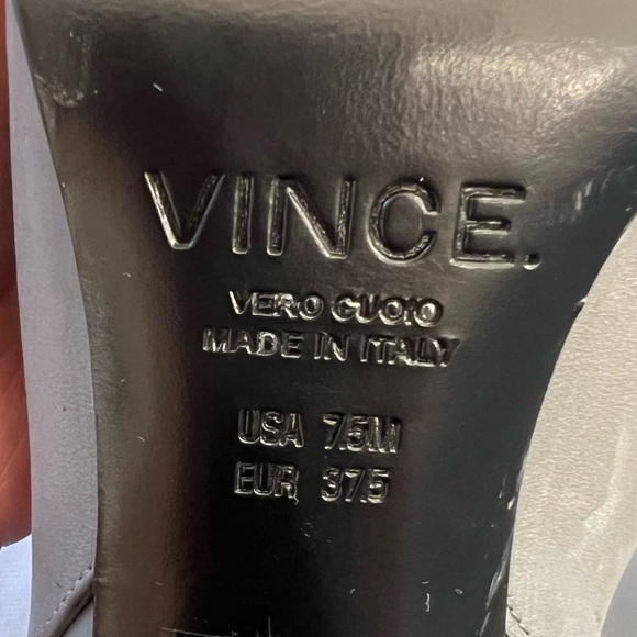 VINCE Dempsey Over the Knee Block Heel Boots Grey 7.5 - Picture 13 of 15